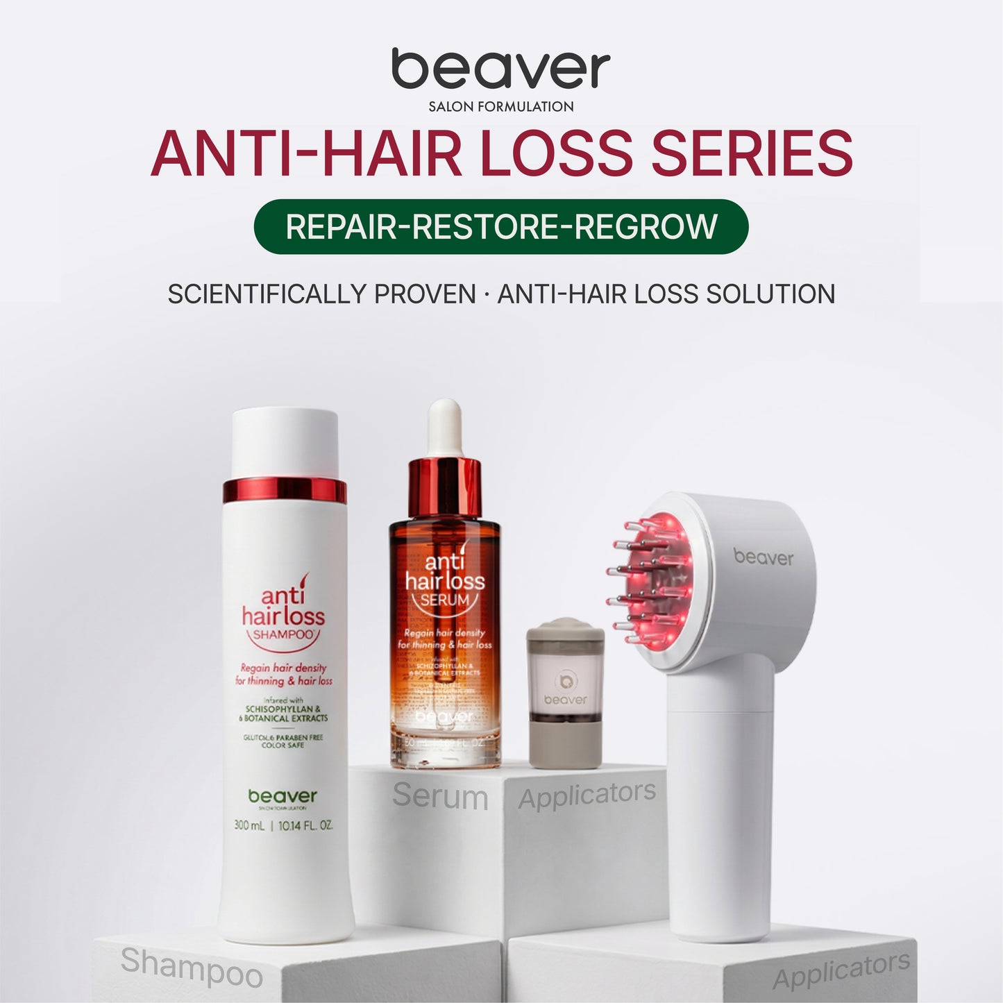 Hair Density Shampoo Serum Applicator Kit