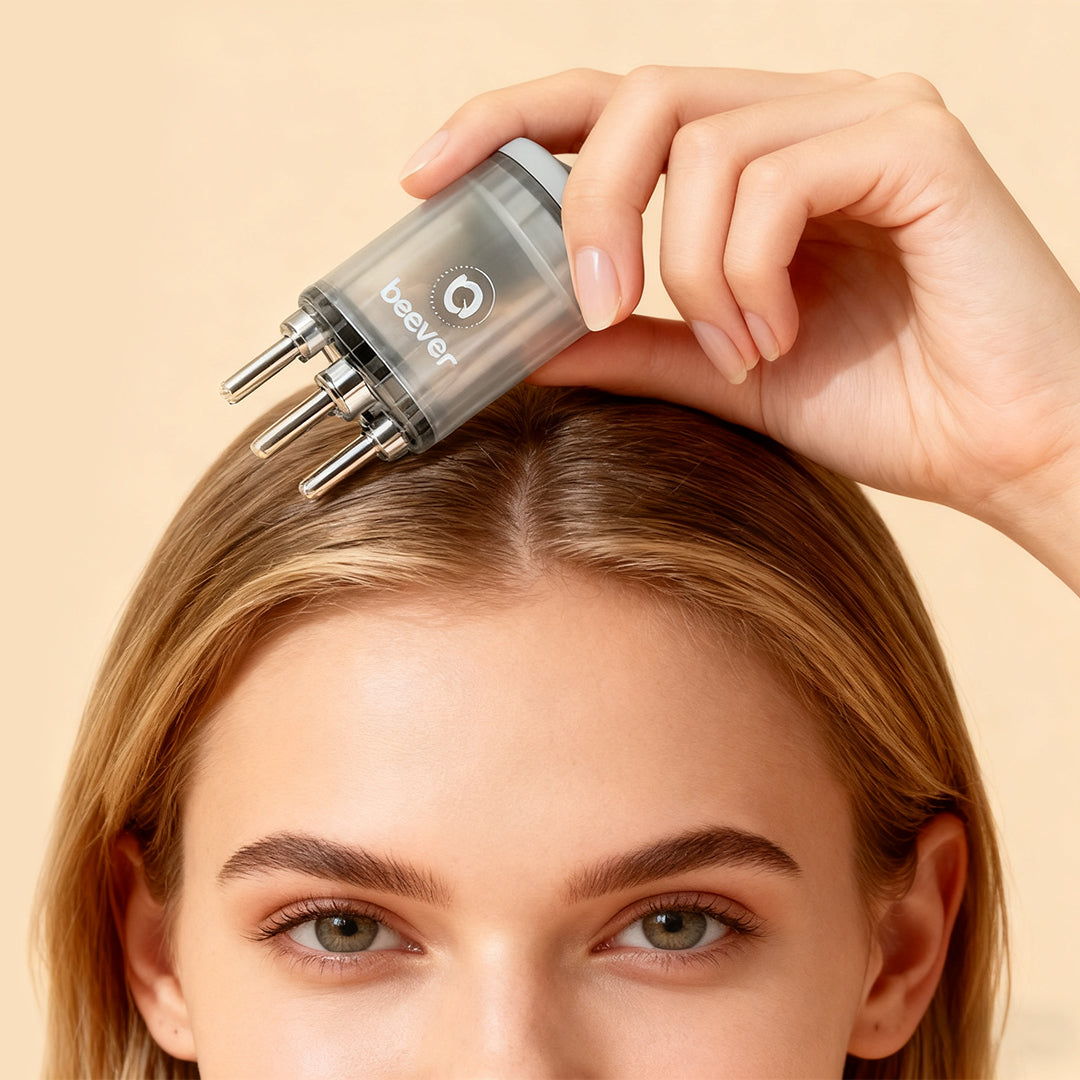 Boost hair density with the BEAVER Anti-Hair Loss Applicator. Ergonomic design for targeted serum application + gentle massage. Enhances absorption of Schizophyllan & 6 botanicals. Reduces frizz, stimulates follicles.